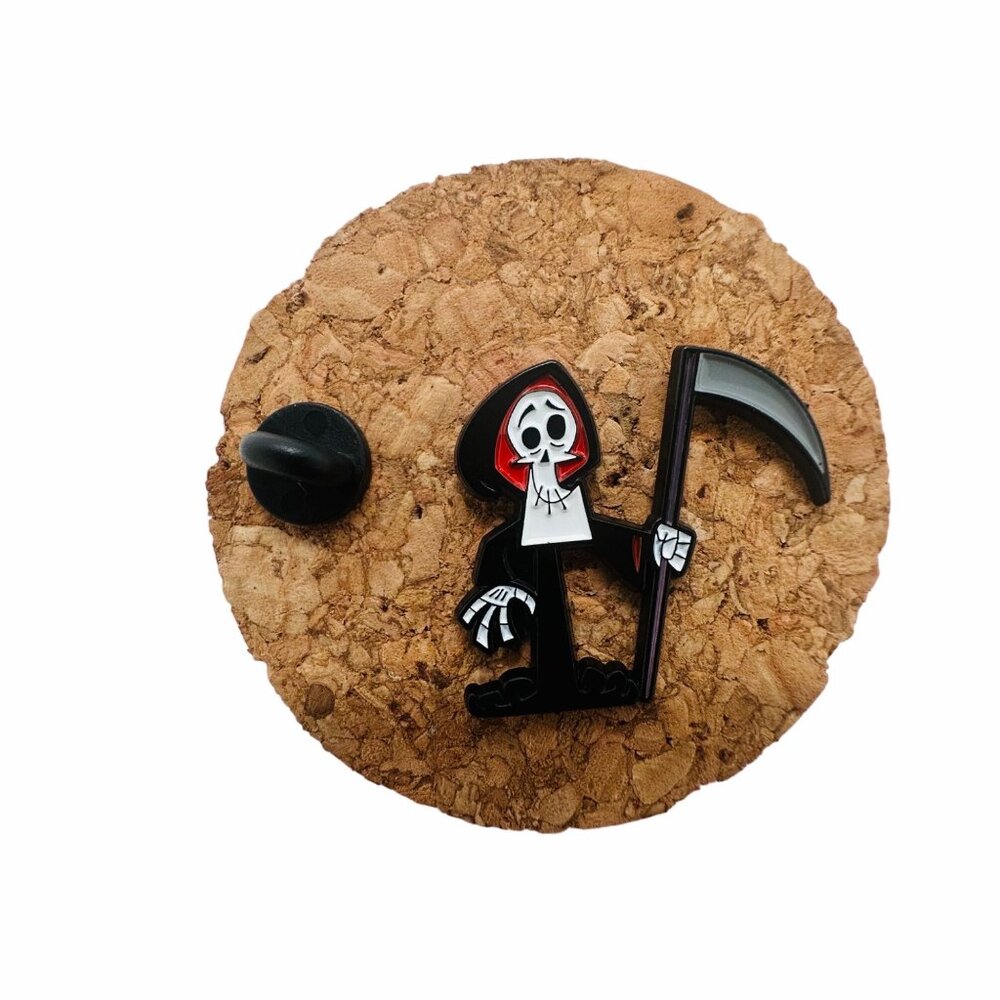 ✨New Oz Enamel Pin The Grim Adventures of Billy & Mandy Grim Reaper Metal Death - Picture 2 of 6